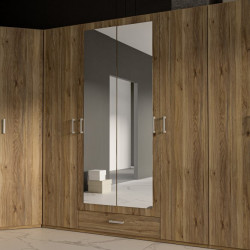 Econobox 2 ECBS944 – szafa z lustrem 180 cm dąb mauvella