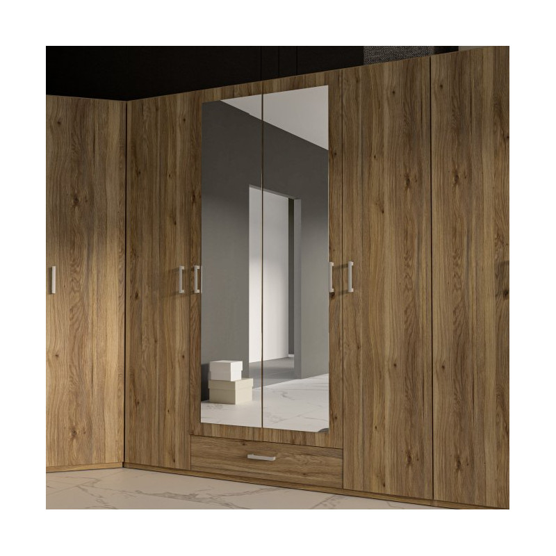 Econobox 2 ECBS944 – szafa z lustrem 180 cm dąb mauvella