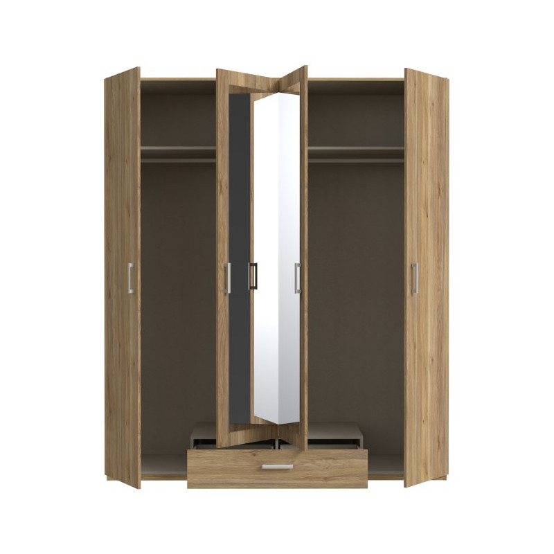 Econobox 2 ECBS944 – szafa z lustrem 180 cm dąb mauvella