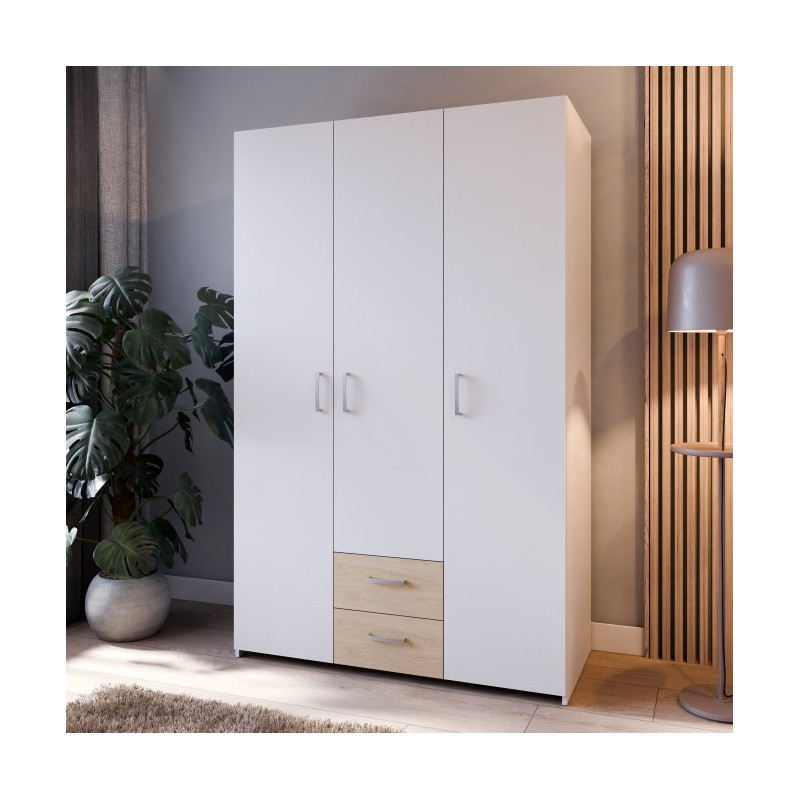 Szafa Econobox 2 ECBS832 120 cm | biały/dąb puccini