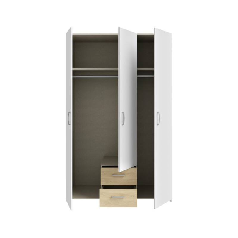 Szafa Econobox 2 ECBS832 120 cm | biały/dąb puccini