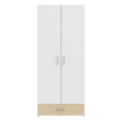 Biała szafa 2-drzwiowa 80 cm Econobox 2 | Meble Forte