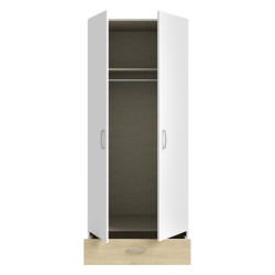 Biała szafa 2-drzwiowa 80 cm Econobox 2 | Meble Forte