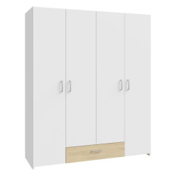 Szafa Econobox 2 ECBS842  160 cm | biały/dąb puccini