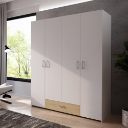 Szafa Econobox 2 ECBS842  160 cm | biały/dąb puccini