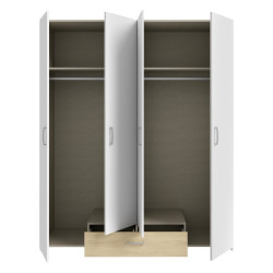 Szafa Econobox 2 ECBS842  160 cm | biały/dąb puccini