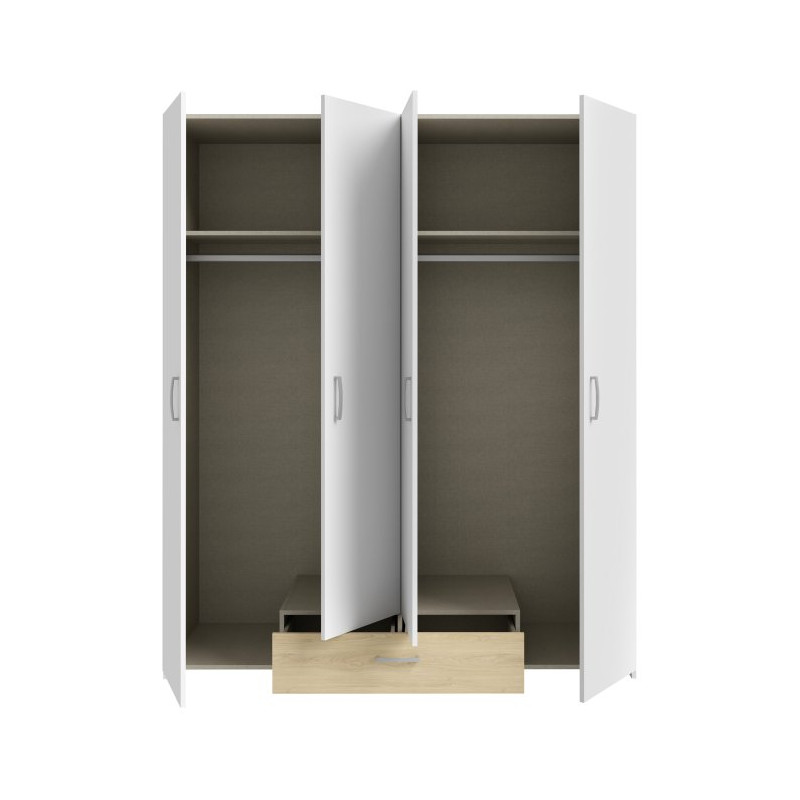 Szafa Econobox 2 ECBS842  160 cm | biały/dąb puccini