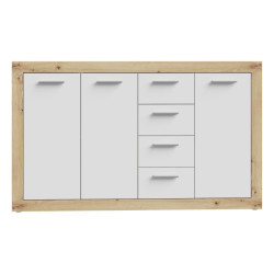 Komoda 150 cm Baccio BCCK241 | biały/dąb artisan