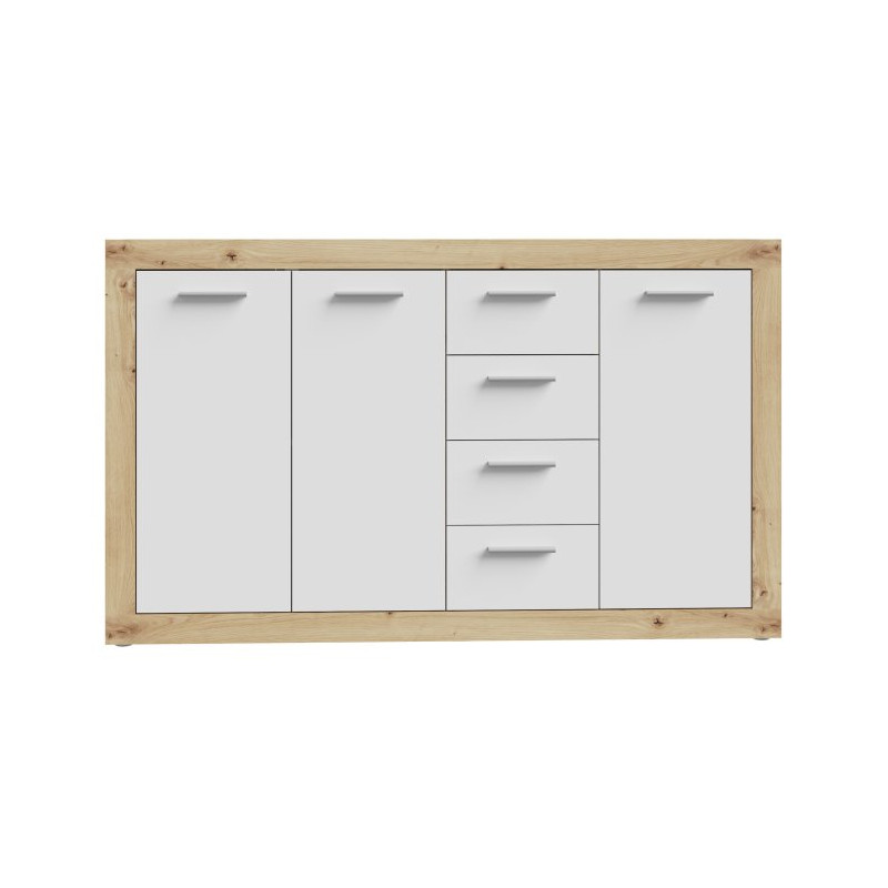 Komoda 150 cm Baccio BCCK241 | biały/dąb artisan