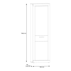 Szafa 60 cm Baccio biały/dąb artisan | kompaktowa i stylowa