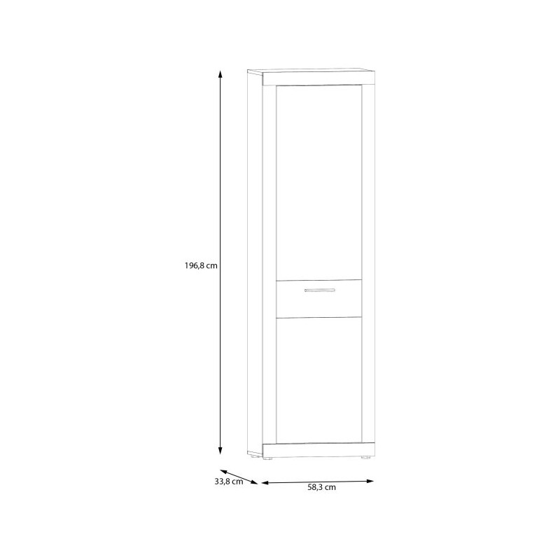 Szafa 60 cm Baccio biały/dąb artisan | kompaktowa i stylowa