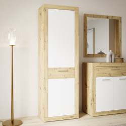 Szafa 60 cm Baccio biały/dąb artisan | kompaktowa i stylowa