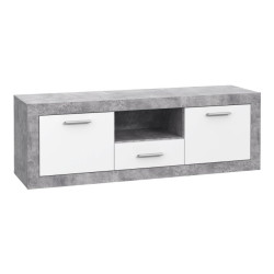 Szafka RTV 150 cm Baccio BCCT134 – biały/beton jasnoszary