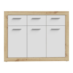 Komoda z szufladami Baccio BCCK231 | biały/dąb artisan