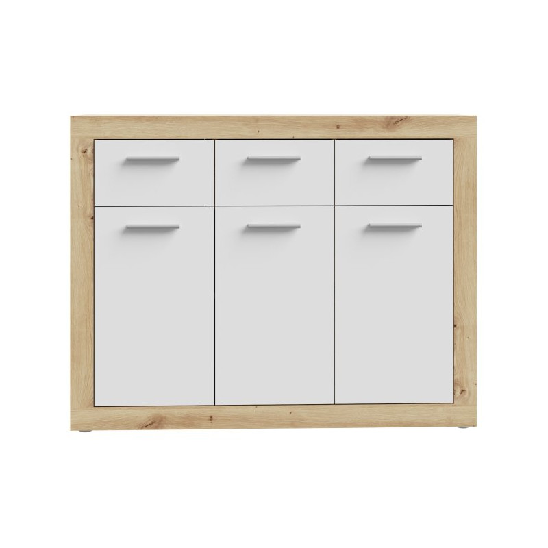 Komoda z szufladami Baccio BCCK231 | biały/dąb artisan