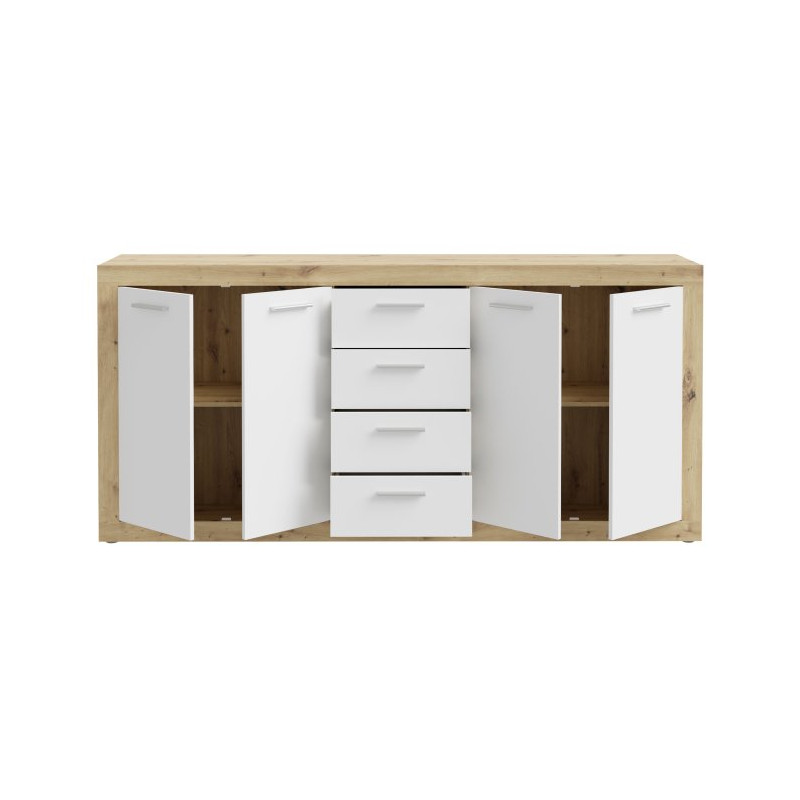 Biała komoda 200 cm Baccio – maksimum przechowywania