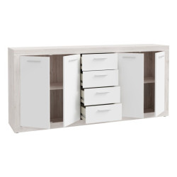 Biała komoda 200 cm Baccio – maksimum przechowywania