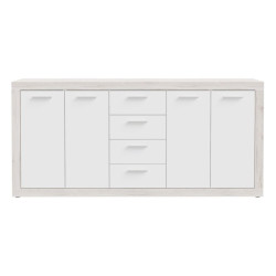 Biała komoda 200 cm Baccio – maksimum przechowywania