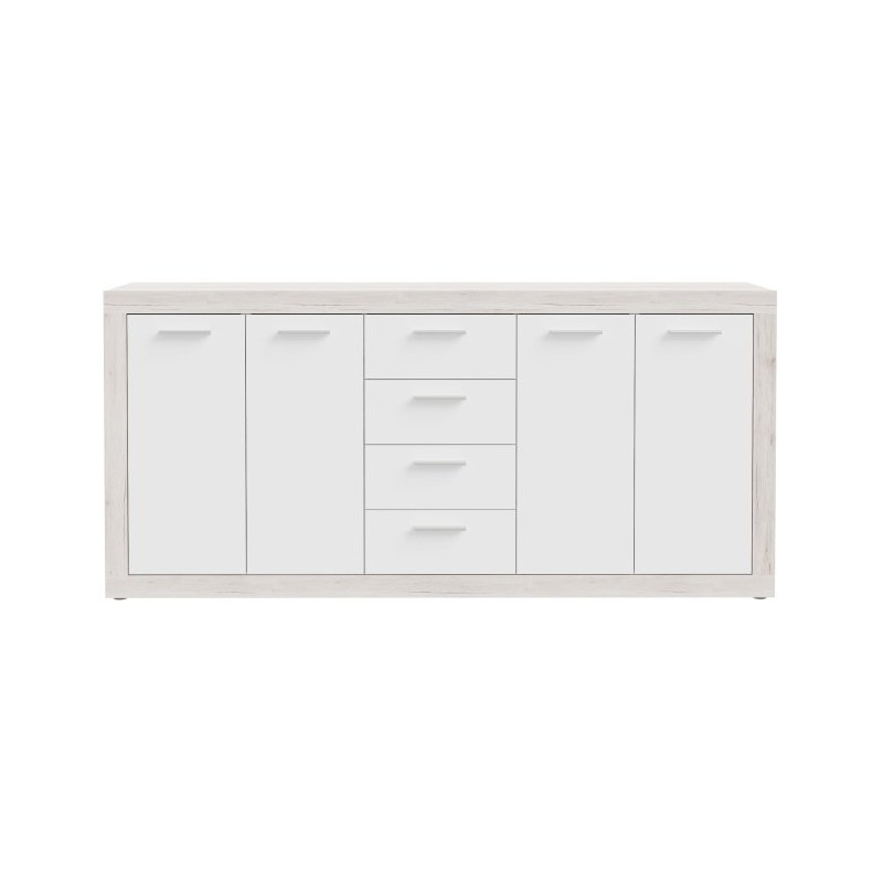 Biała komoda 200 cm Baccio – maksimum przechowywania