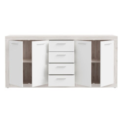 Biała komoda 200 cm Baccio – maksimum przechowywania