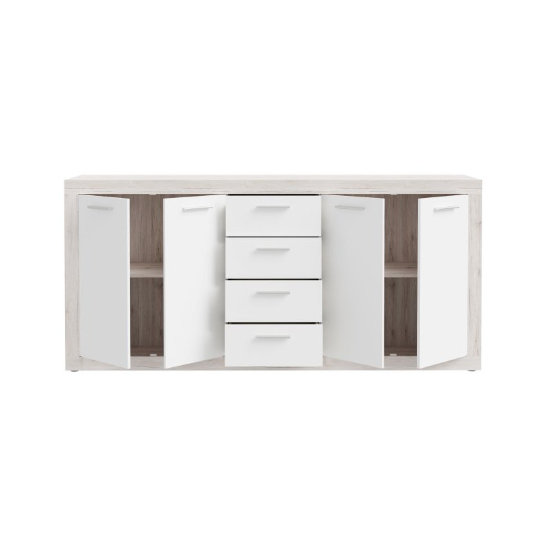 Biała komoda 200 cm Baccio – maksimum przechowywania