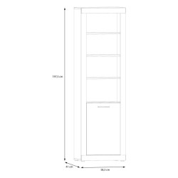 Wąski regał Baccio BCCR711 – lekka forma i funkcjonalność