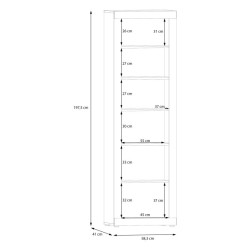 Wąski regał Baccio BCCR711 – lekka forma i funkcjonalność