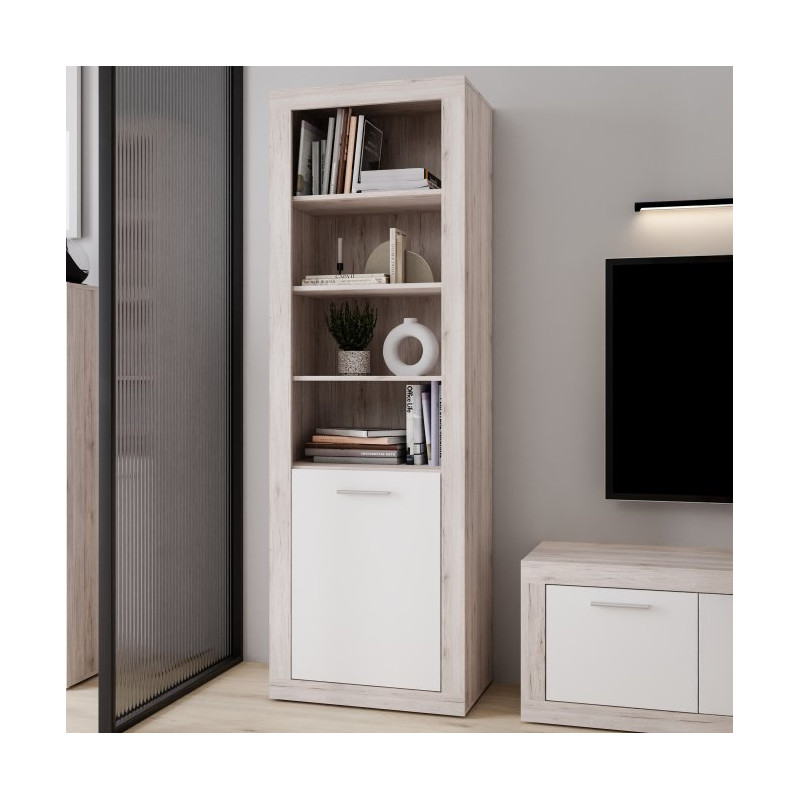 Wąski regał Baccio BCCR711 – lekka forma i funkcjonalność