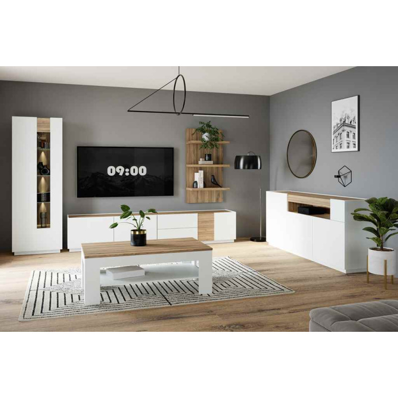 Półka wisząca 60 cm LEWISVILLE Dąb Valencia – Domowanie.pl