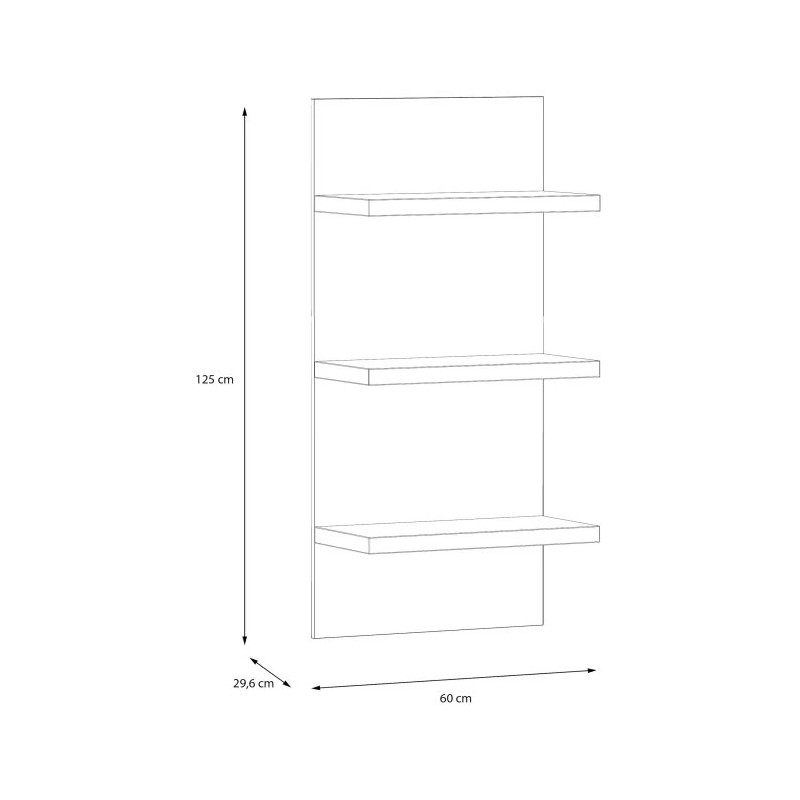 Półka wisząca 60 cm LEWISVILLE Dąb Valencia – Domowanie.pl