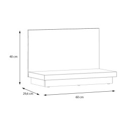 Podstawa do półki pionowej Lewisville LWSB02-M830 Secret Grey/Dąb Valencia Meble Forte