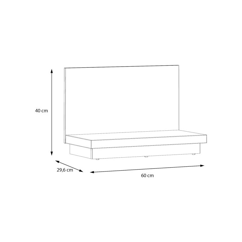Podstawa do półki pionowej Lewisville LWSB02-M830 Secret Grey/Dąb Valencia Meble Forte