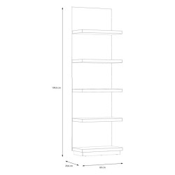 Regał otwarty Lewisville LWSB04-M830 Secret Grey/Dąb Valencia Meble Forte