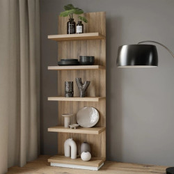 Regał otwarty Lewisville LWSB04-M830 Secret Grey/Dąb Valencia Meble Forte