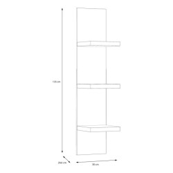 Półka pionowa 30cm Lewisville LWSB03-D116 Dąb Valencia Meble Forte