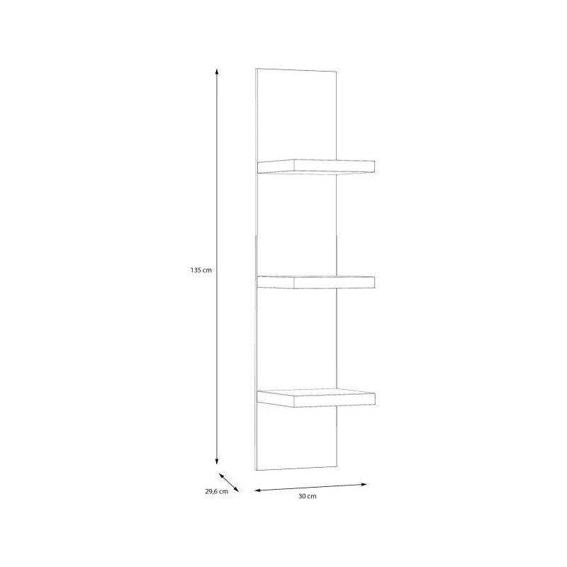 Półka pionowa 30cm Lewisville LWSB03-D116 Dąb Valencia Meble Forte