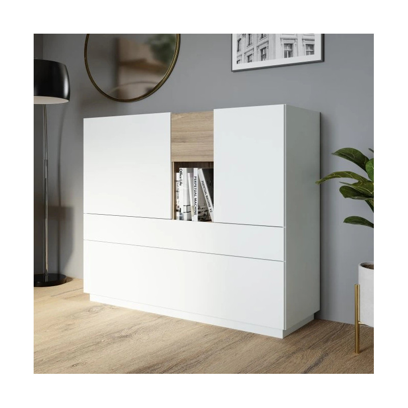 Komoda 120 cm LEWISVILLE – styl modern scandi Domowanie