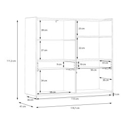 Komoda 120 cm LEWISVILLE – styl modern scandi Domowanie
