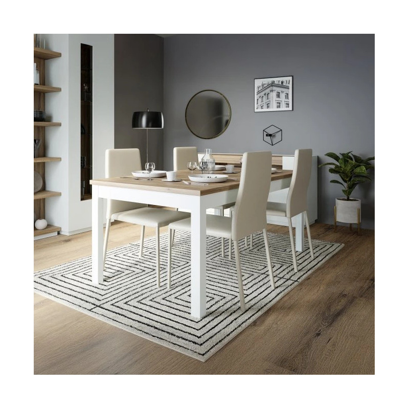 Stół rozkładany 160x90 Lewisville TBLT7029-M830 Secret Gray/Dąb Valencia Meble Forte