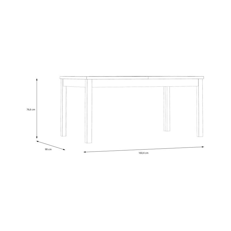 Stół rozkładany 160x90 Lewisville TBLT7029-M830 Secret Gray/Dąb Valencia Meble Forte