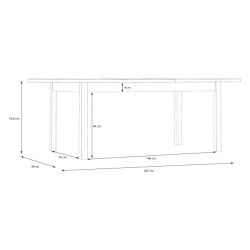 Stół rozkładany 160x90 Lewisville TBLT7029-M830 Secret Gray/Dąb Valencia Meble Forte