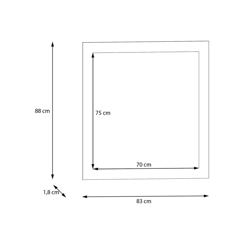 Lustro Baccio BCCD05 83×88 cm – elegancki dodatek do wnętrza