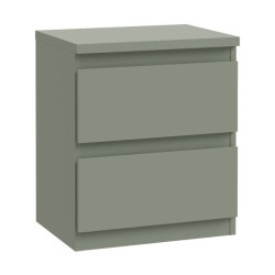 Szafka nocna Edmore szałwiowa zieleń – mały format, duża wygoda