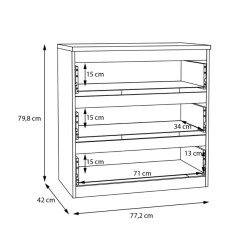 Komoda Edmore EMOK211 dąb mauvella – praktyczna i kompaktowa