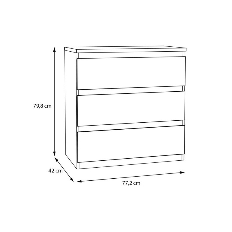 Komoda Edmore EMOK211 szałwiowa zieleń – praktyczna i kompaktowa