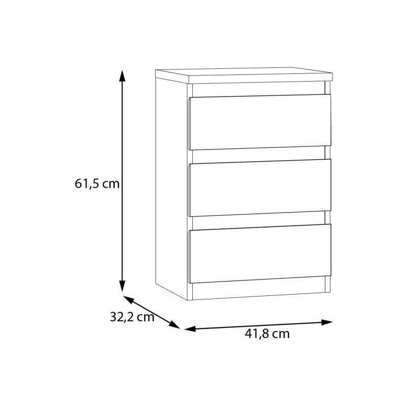 Wąska komoda Edmore EMOK111 szałwiowa zieleń | Meble Forte