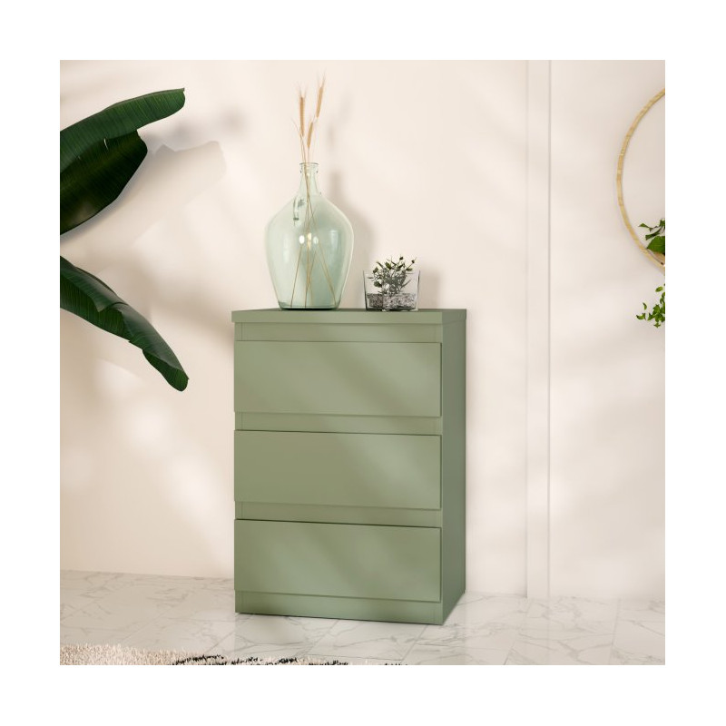 Wąska komoda Edmore EMOK111 szałwiowa zieleń | Meble Forte