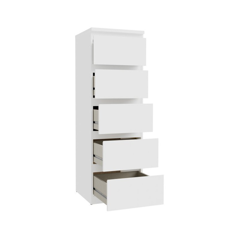 Edmore EMOK311 – biała komoda słupek z szufladami