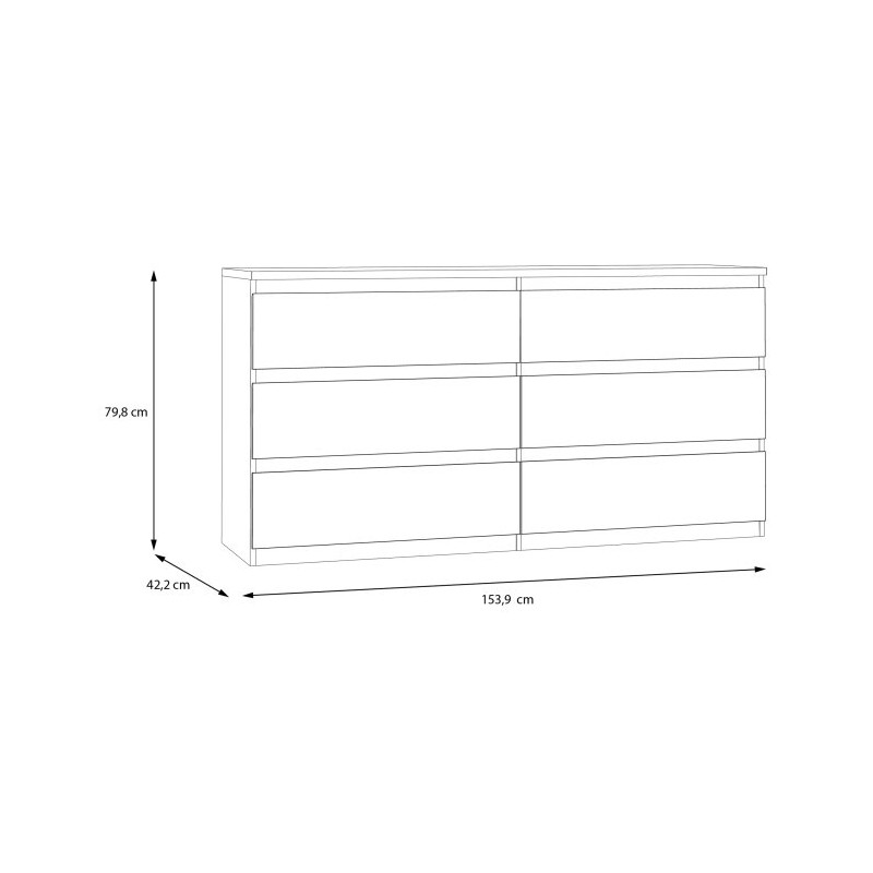 Edmore EMOK221 szałwiowa zieleń – szeroka komoda 150 cm