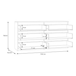 Edmore EMOK221 szałwiowa zieleń – szeroka komoda 150 cm